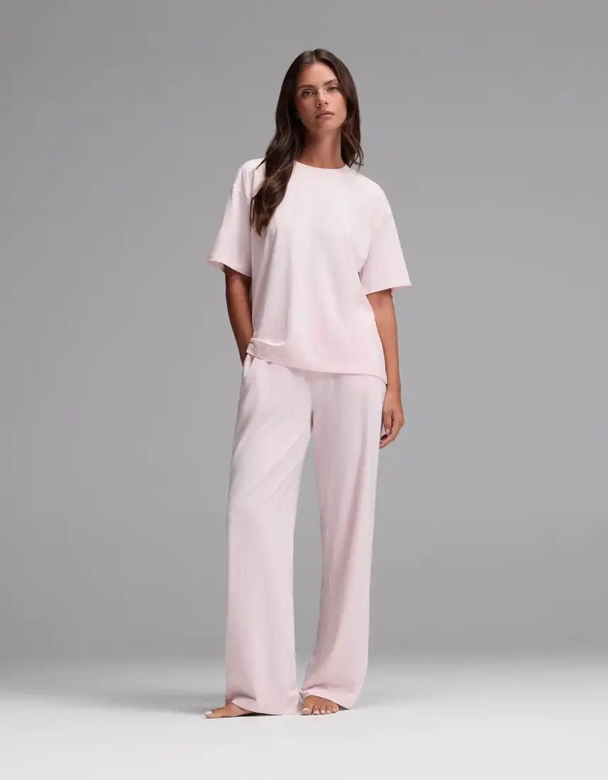 Women's First Layer Pajama Short Sleeve Tee & Pajama Pant Set