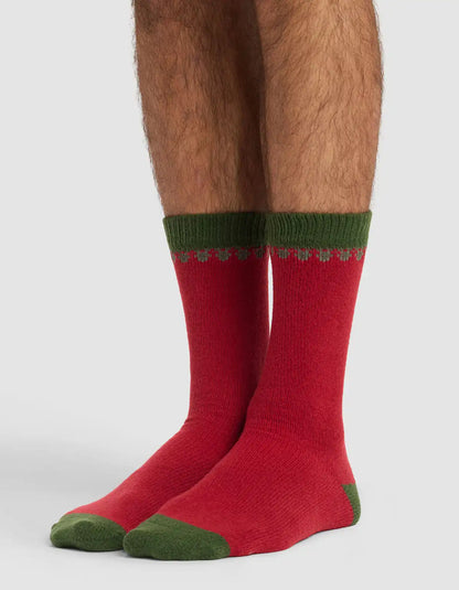 Mistletoe Plush Lounge Calf Sock
