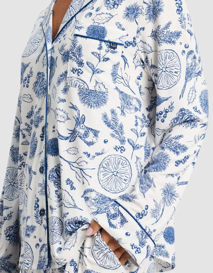 Women's Bamboo Stretch-Knit Long Sleeve Pajama Set - Last Chance