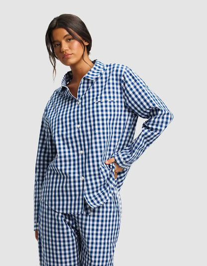 Women's Sutton Long Sleeve Cropped Pajama Set - Last Chance