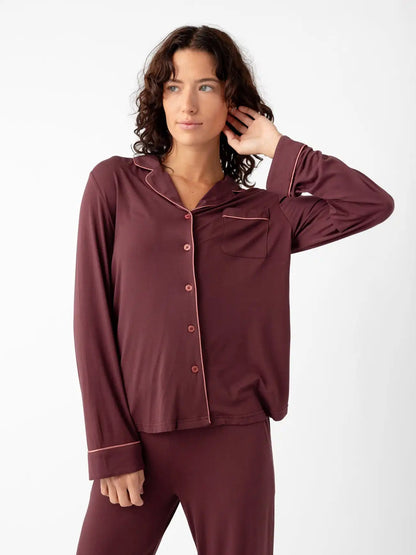 Women's Bamboo Stretch-Knit Long Sleeve Pajama Set - Last Chance
