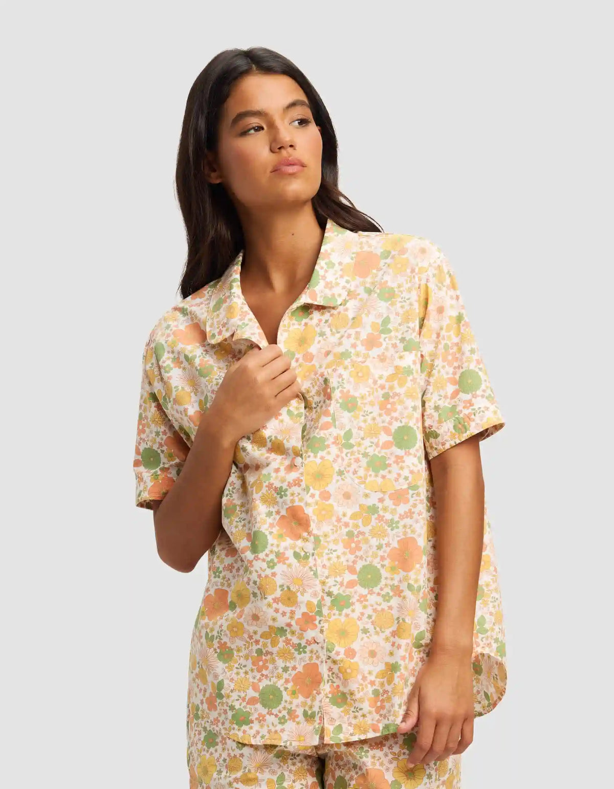 Women's Sutton Short Sleeve & Cropped Pajama Pant Set - Last Chance