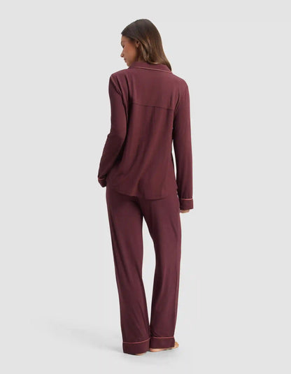 Women's Bamboo Stretch-Knit Long Sleeve Pajama Set