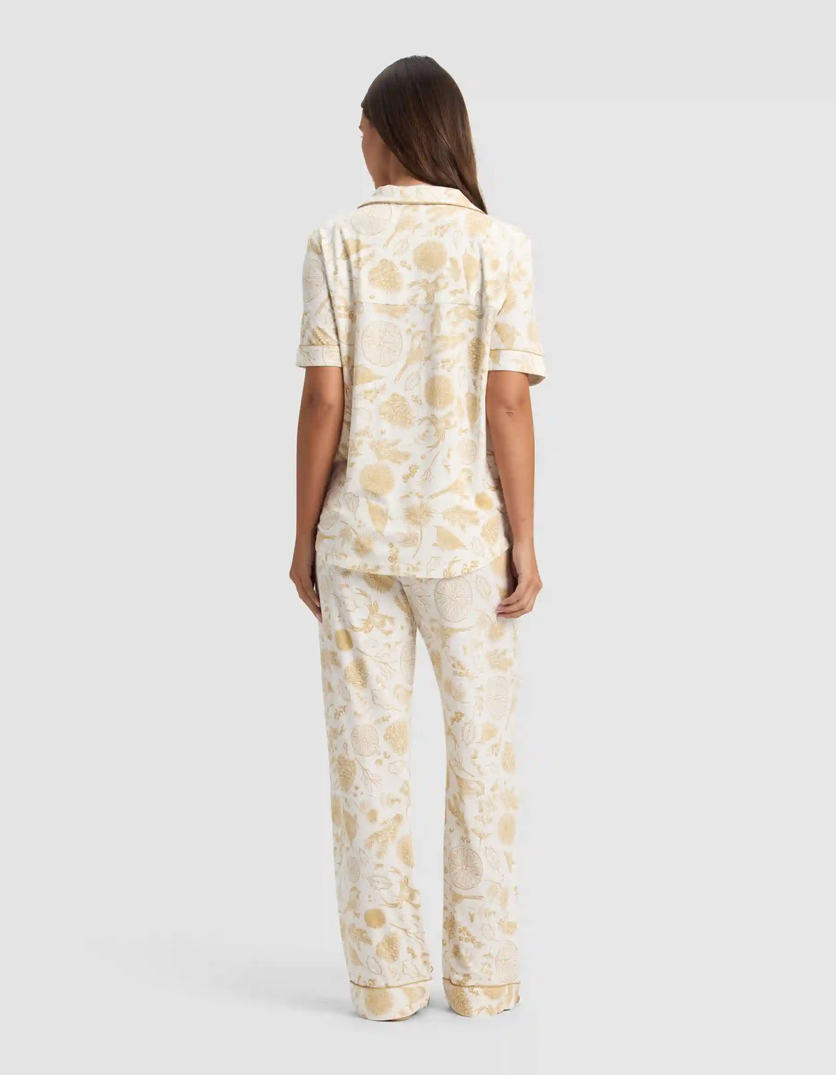 Women's Bamboo Stretch-Knit Short Sleeve & Pant Pajama Set - Last Chance