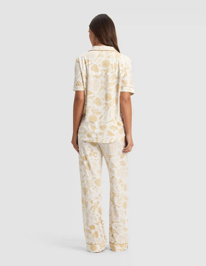 Women's Bamboo Stretch-Knit Short Sleeve & Pant Pajama Set - Last Chance