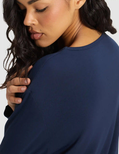 Women's Bamboo Stretch-Knit Long Sleeve Lounge Tee & Pant Set