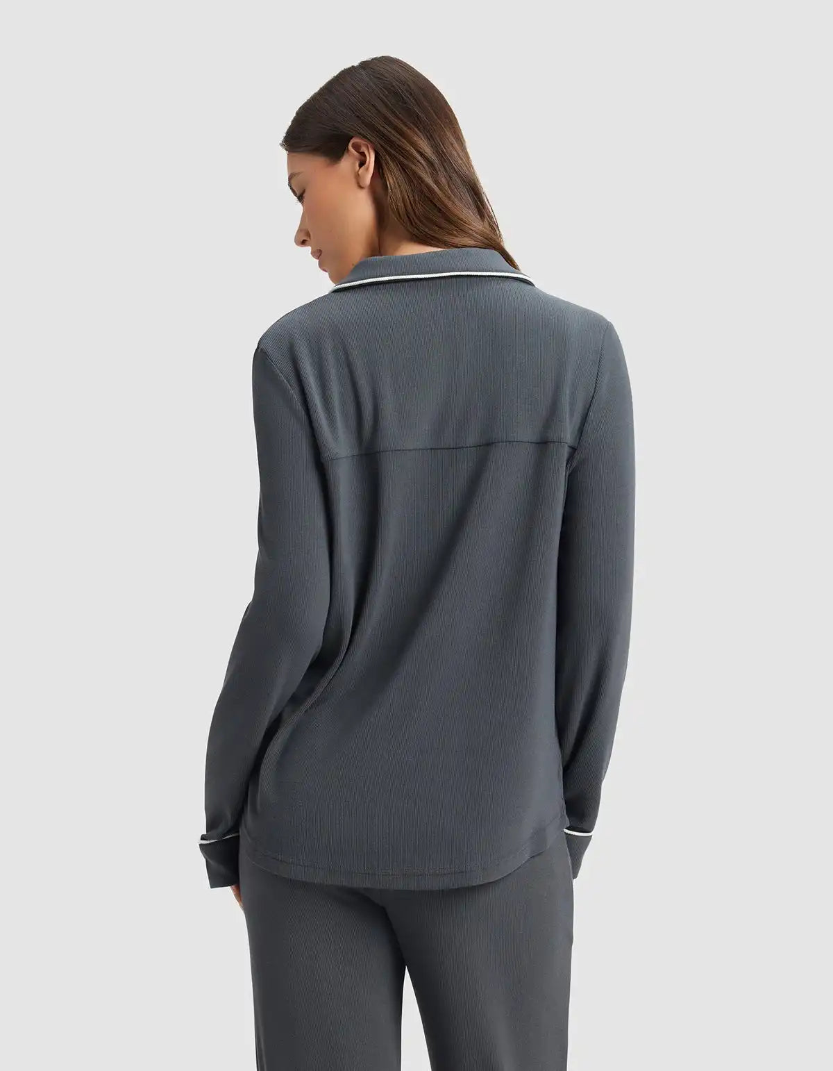 Women's Bamboo Rib-Knit Classic Long Sleeve Pajama Set - Last Chance