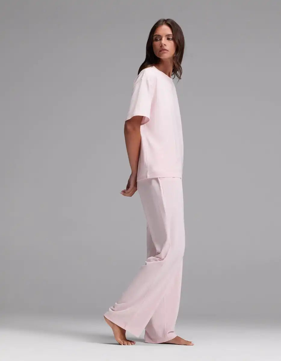 Women's First Layer Pajama Short Sleeve Tee & Pajama Pant Set