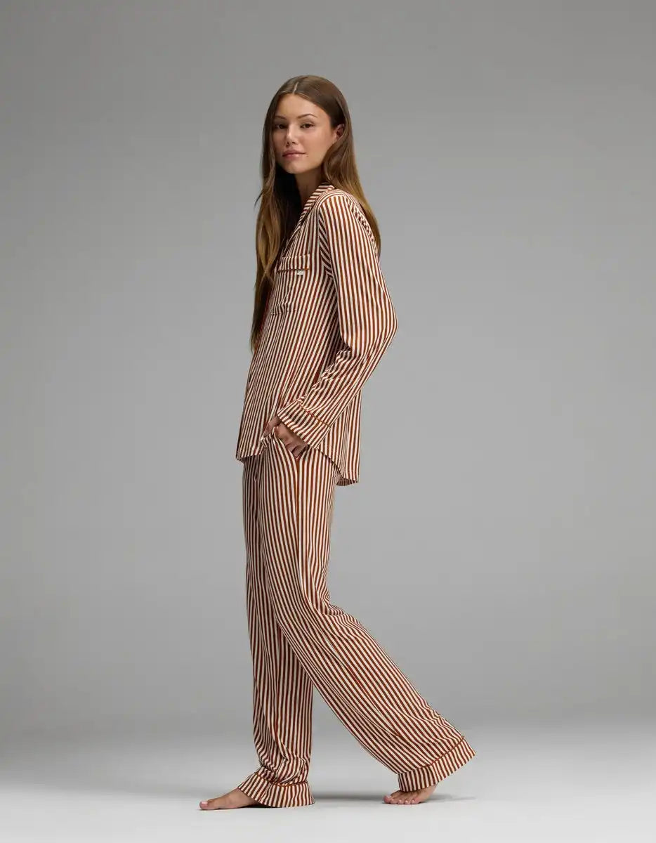 Women's Bamboo Stretch-Knit Long Sleeve Pajama Set