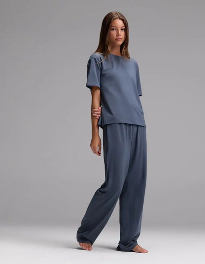 Women's First Layer Pajama Short Sleeve Tee & Pajama Pant Set