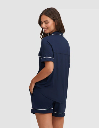 Women's Bamboo Stretch-Knit Short Sleeve Pajama Set