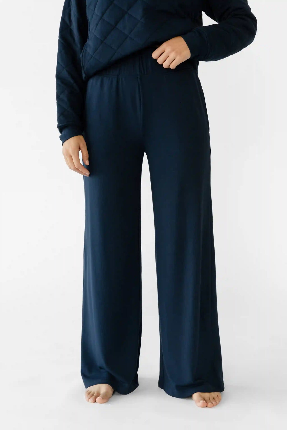 Women's Brushed Bamboo Wide Leg Pull On Pant TALL - Last Chance