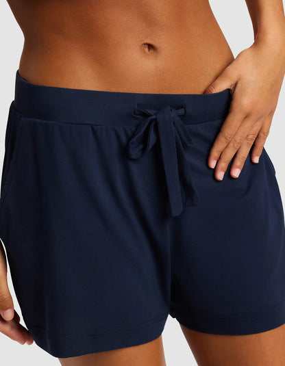 Women's Bamboo Stretch-Knit Lounge Tee & Shorts Set
