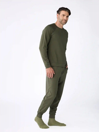 Men's Brushed Bamboo Pullover Crew - Last Chance