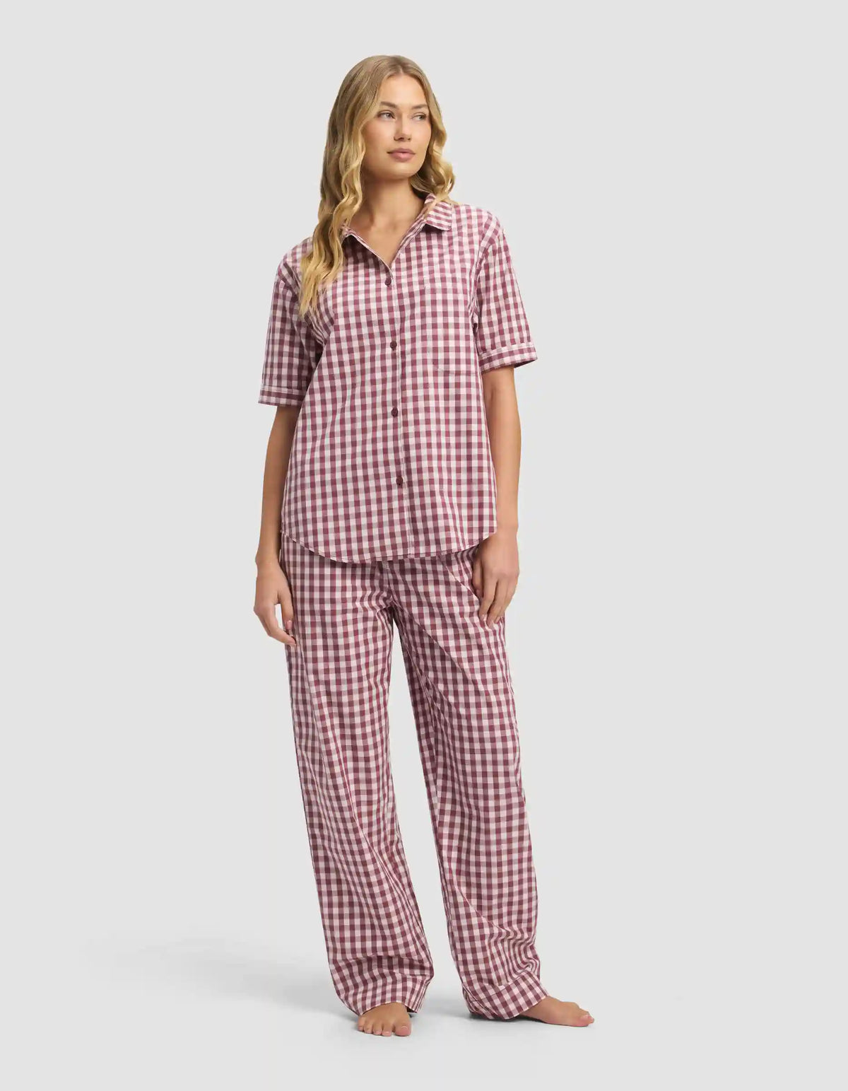 Women's Sutton Short Sleeve & Cropped Pajama Pant Set - Last Chance