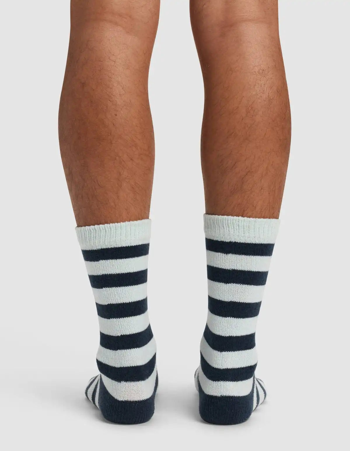 Striped Plush Lounge Calf Sock - Last Chance