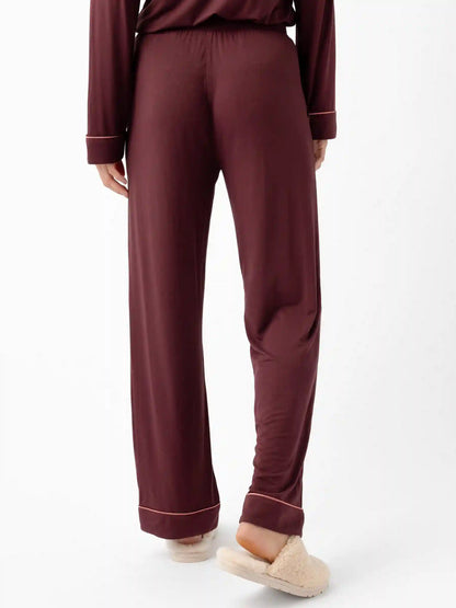 Women's Bamboo Stretch-Knit Short Sleeve & Pant Pajama Set - Last Chance