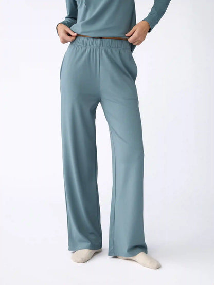 Women's Brushed Bamboo Wide Leg Pull On Pant TALL - Last Chance