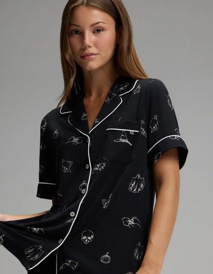 Women's Bamboo Stretch-Knit Short Sleeve Pajama Set