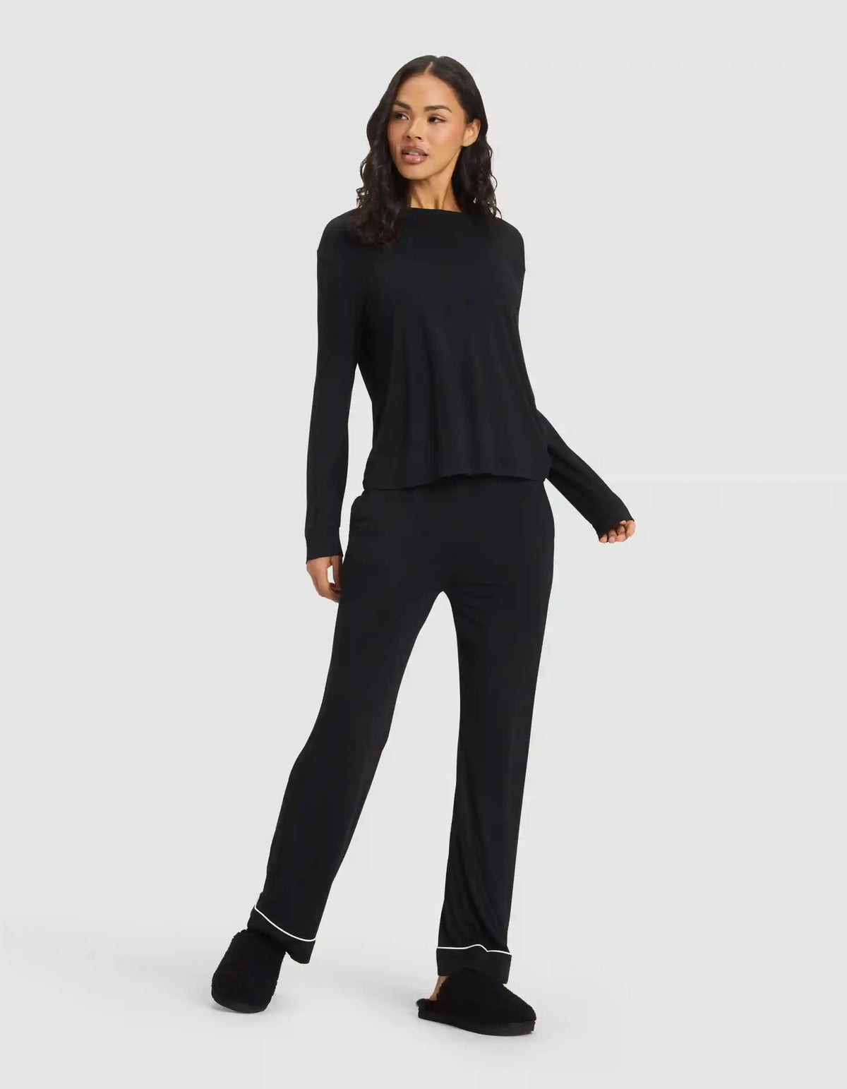 Women's Bamboo Stretch-Knit Long Sleeve Lounge Tee