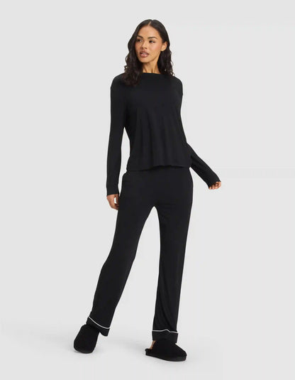 Women's Bamboo Stretch-Knit Long Sleeve Lounge Tee